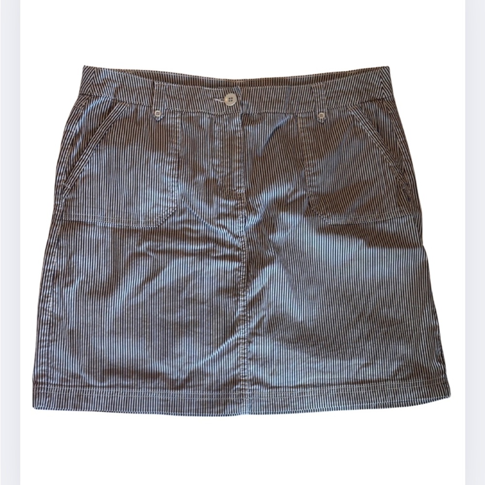 Karen Scott Blue and White Stripe Skort - Picture 3 of 8